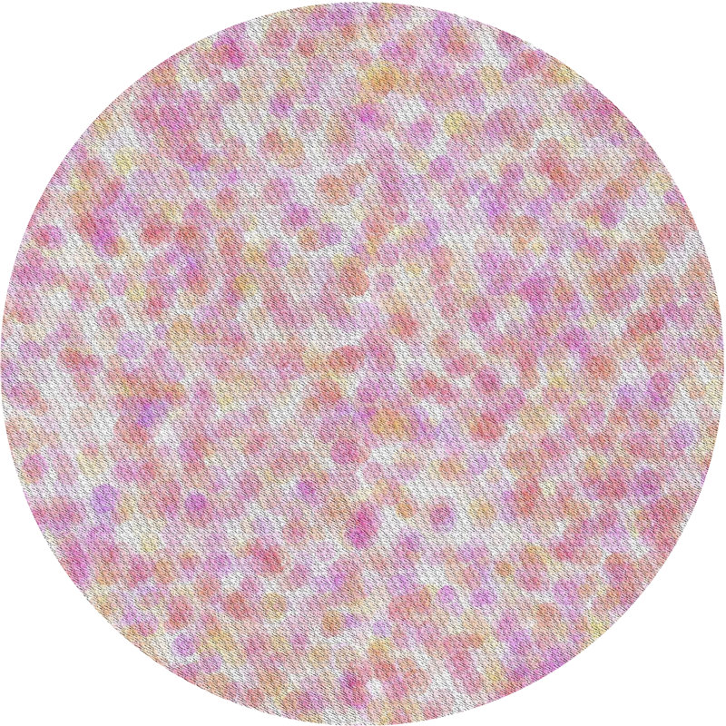 Abstrait gris/rose Tapis décoratif remaley, Rond 7 pi