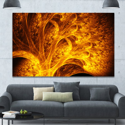 Magical Yellow, psychédélique, impression sur toile tendue