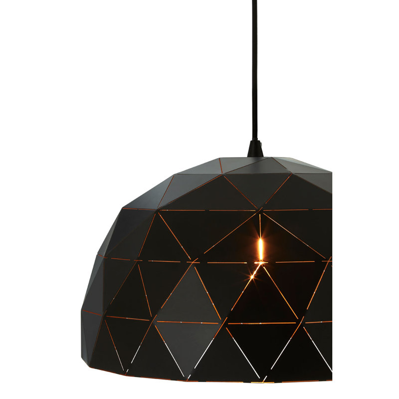 Cosima 1 - Light Single Pendant, Matte Black, Black/Gold