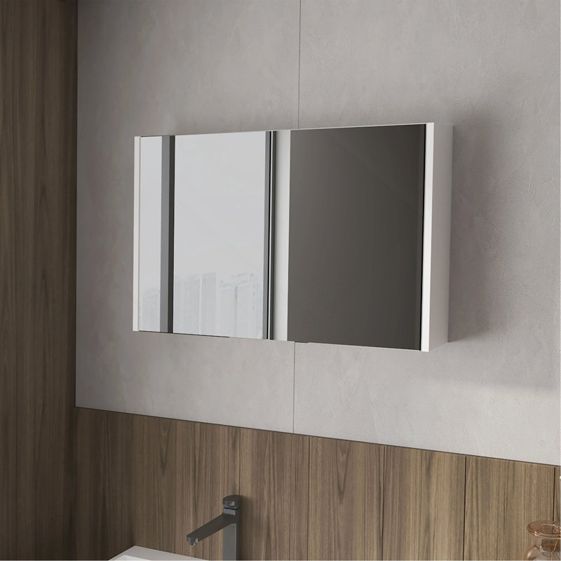 Pharmacie avec miroirs inclus et 2 portes, Blanc