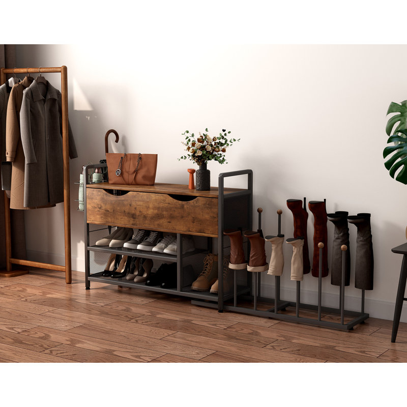 16 Pair Stackable Shoe Storage Cabinet