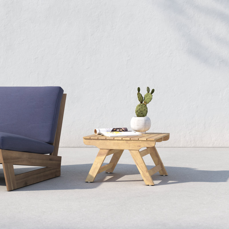 Bullock 19.75'' Outdoor Side Table, Teak