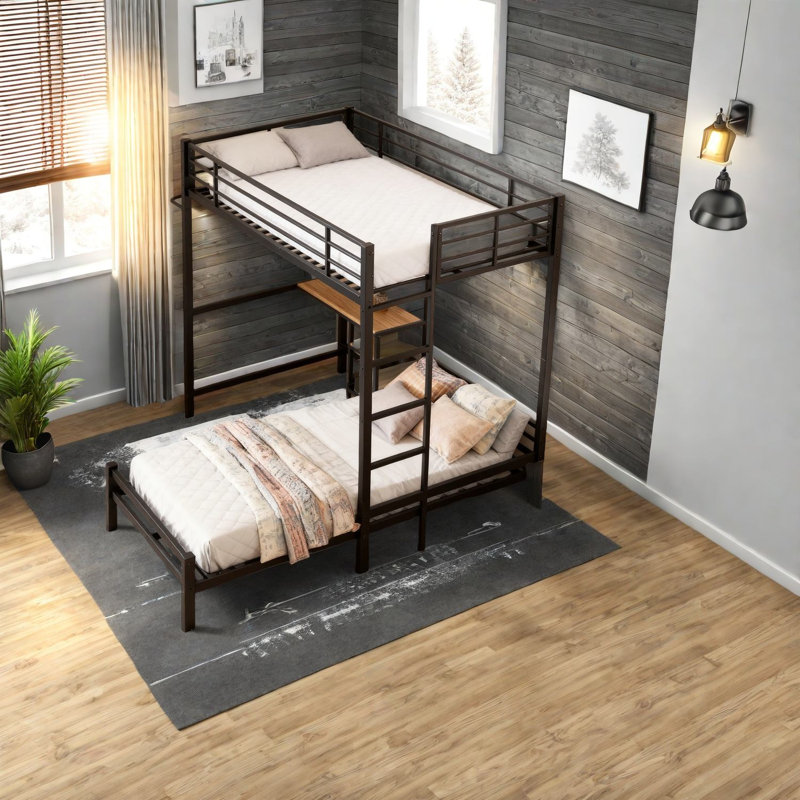 Lits en métal avec bureau peu encombrants
