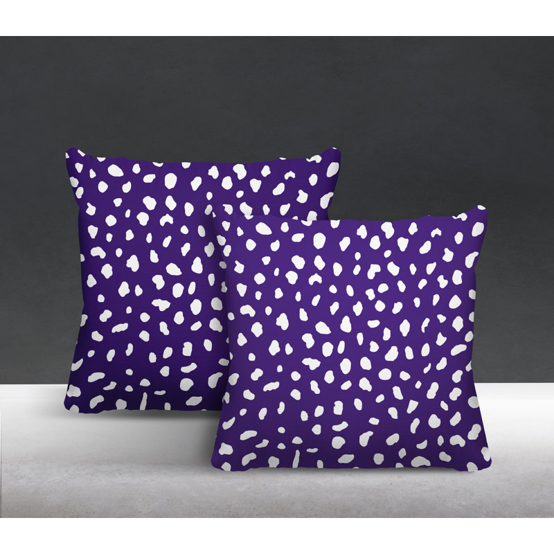Coussin décoratif intérieur / extérieur, L 15 po x H 15 po, Mauve