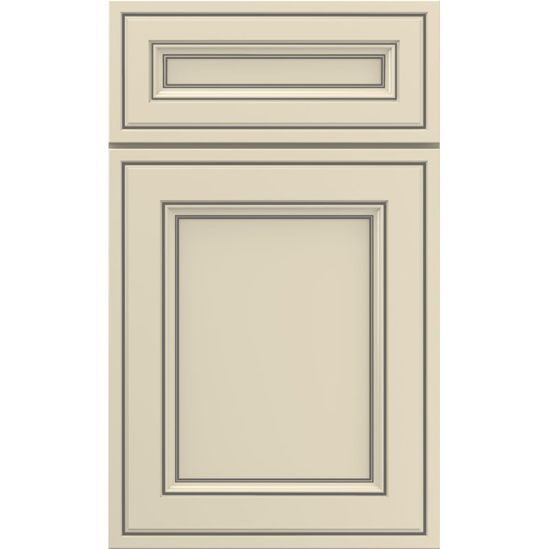 Dwelling Mountvale Door Sample, Maple, Parchment w/Nickel Glaze