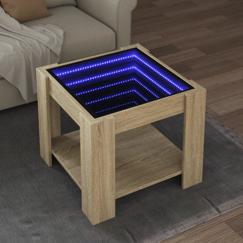 Damontray Coffee Table with Storage, Sonoma Oak