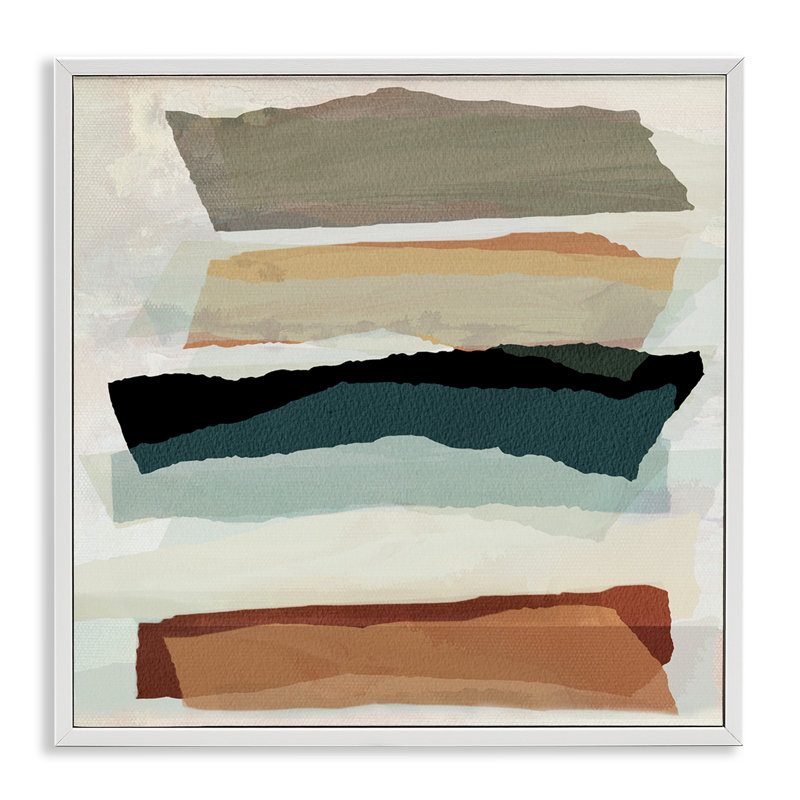 «Southwestern Layered Shapes», estampe numérique encadrée par Susan Jill, Estampe numérique encadrée blanc bord de mer