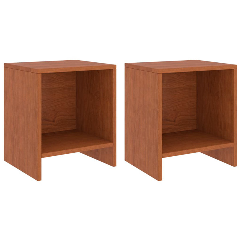Ebern Bedside Cabinets 2 pcs 35x30x40 cm Solid Pinewood, Honey Brown