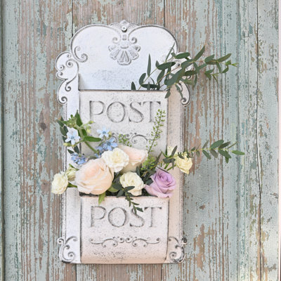 Vintage Planter Wall Mounted for Outdoor/Indoor Plants Flowers Dispaly,Wall Organizer for Letters Post Card