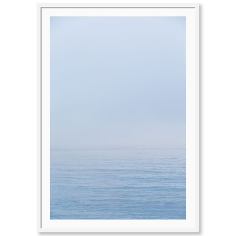 Dreamy Blues Print by Carly Tabak, White Wood, 31" W x 44" H