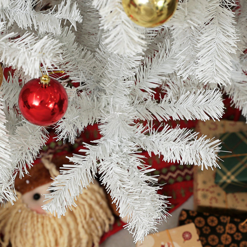 Arbre de Noël artificiel de 9 pi de hauteur, arbre de Noël non éclairé avec 2132 pointes de branches, ouverture automatique, base en acier, décoration des Fêtes pour le bureau personnel