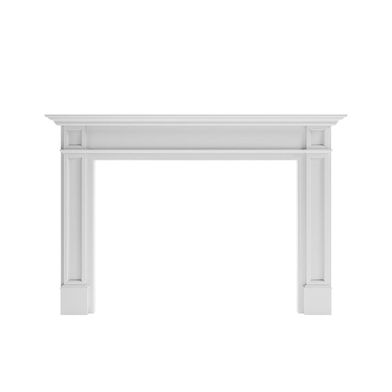 Lenwood Traditional Wood Fireplace Mantel Surround Kit Includes Wooden Mantel Surround & Shelf, 72" L, White