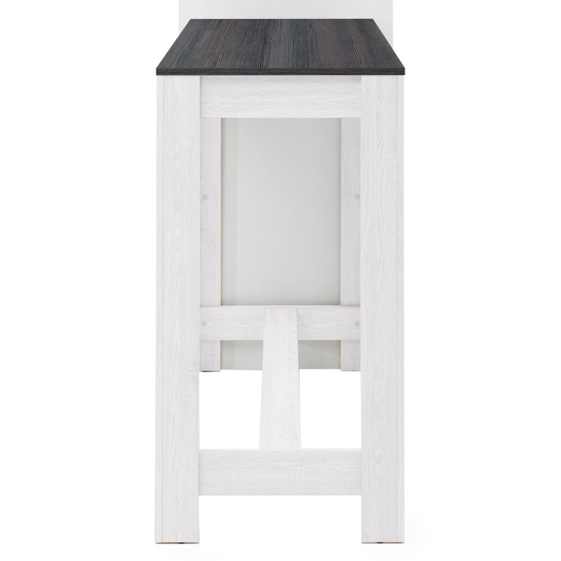 Elorah Dining Table, White, Wenge