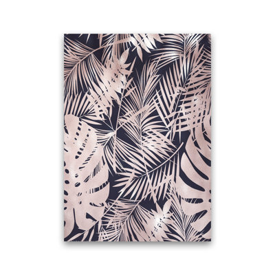 Lux Leaf Print Pink And Navy by Pixy Paper - Print