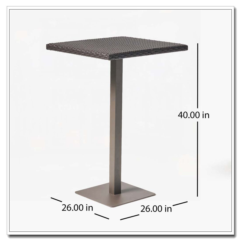 Rattan 26" SQUARE BAR TABLE