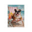 Art mural sur toile 24 "x 32" Beach Bulldog
