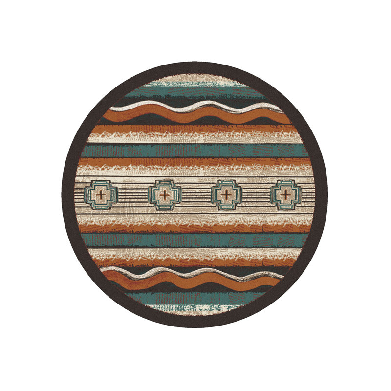 Martucci Southwestern Indoor Rug, Round 8'