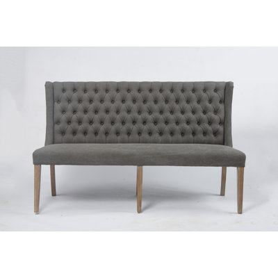 Alexa Upholstered Banquette Dining Bench Capri Oatmeal