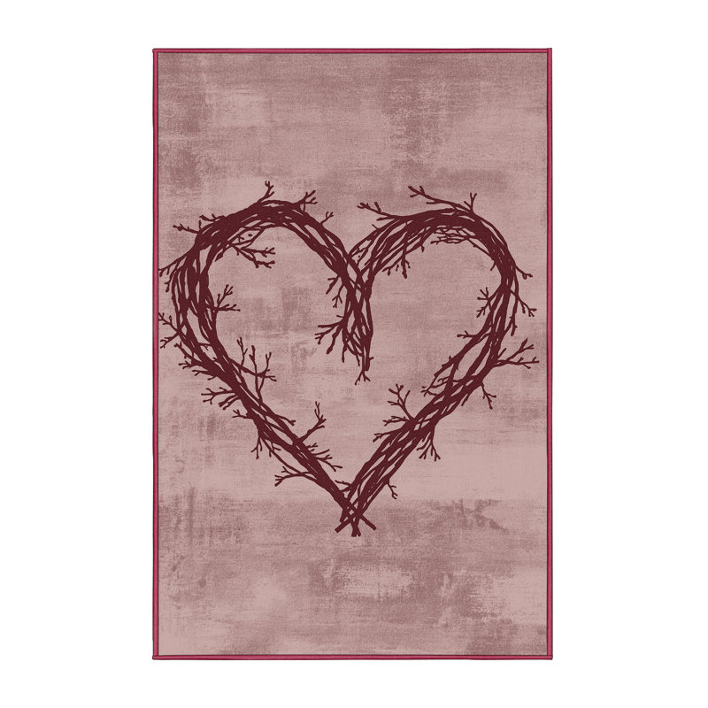 Tapis abstrait moderne et contemporain Torresdale Valentines, 6 x 9