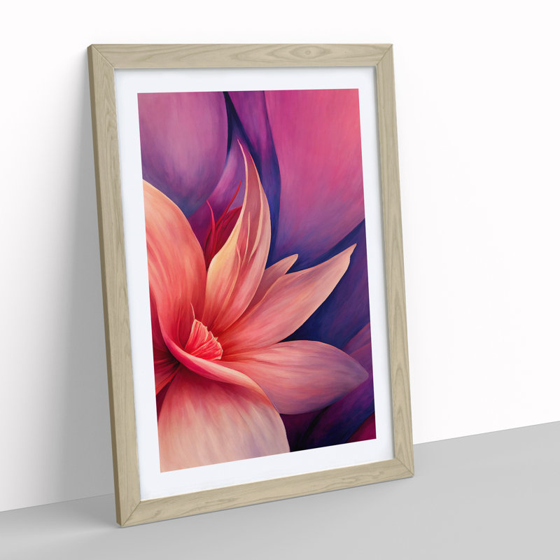 A Legendary Flower - Framed Print, 64cm H x 46cm W x 2cm D, Oak Framed