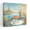 Art contemporain bleu matin sur la seine avec balcon