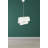 Elegant Adjustable Chandelier with Fabric Cap, White & Gold Finish, 11.4 x 8.3 inches (Cap), 16.3 - 21.5 inches (Total Height) | Socket Type: E27 Max 40W | Perfect for Living Room & Dining Areas, Modern Design-257670701-257670710