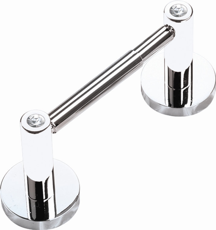 Swarovski Crystal Wall Mounted Toilet Paper Holder, Polished Chrome