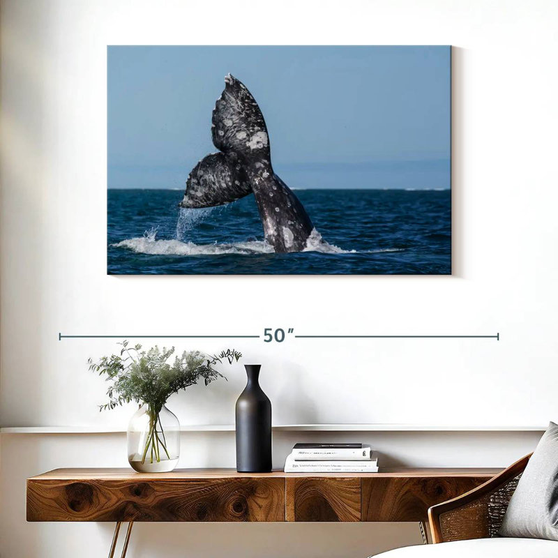 Brampt Gray Whale Tail, 26" H x 39" W