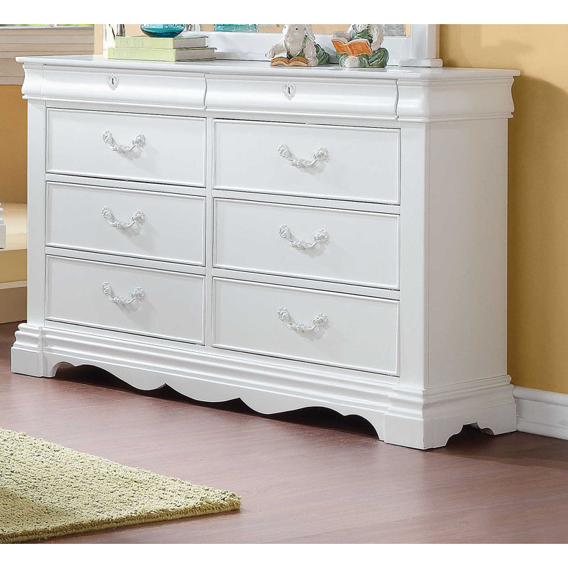 Commode double 8 tiroirs avec miroir Lytham