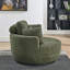Fauteuil demi-tonneau pivotant avec repose-pieds de rangement-799362184