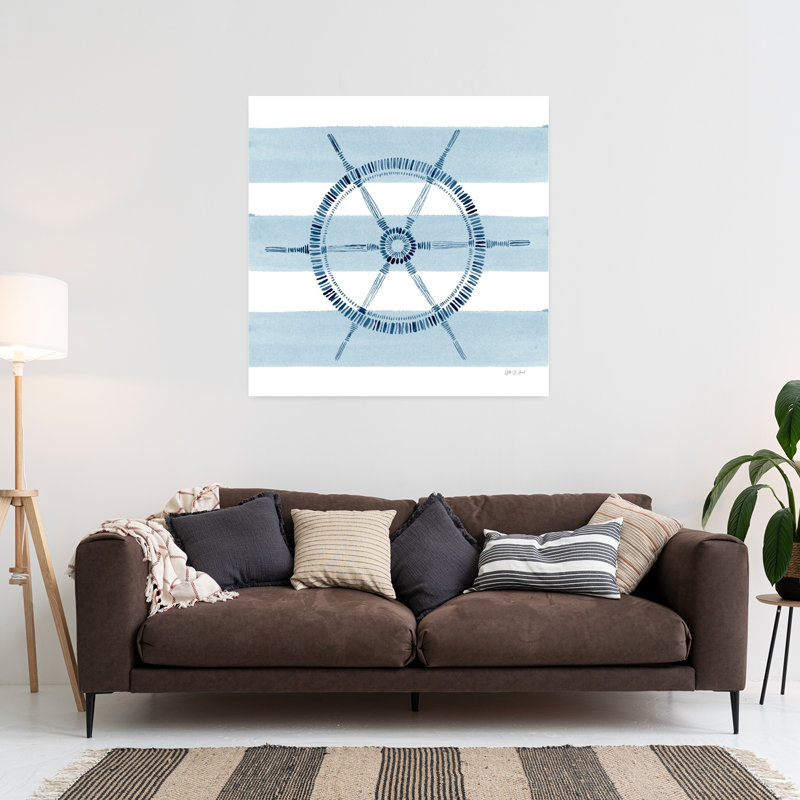 Art nautique de roue de bateau nautique, H 36 po x l 36 po