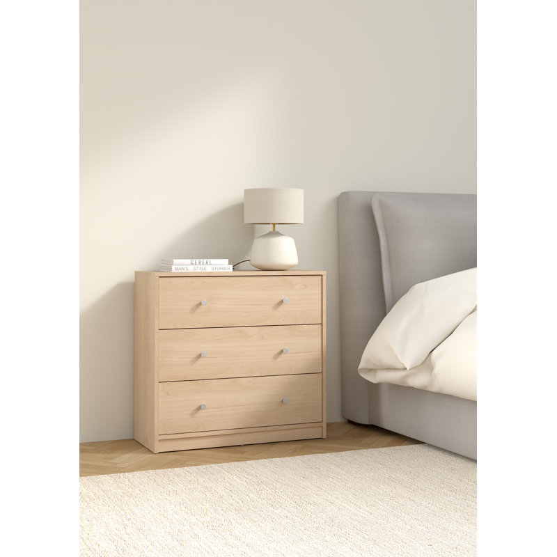 Clanton 28.50'' W 3 - Drawer Dresser, White