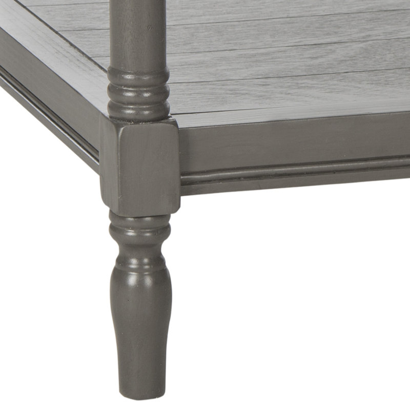 Gladston Solid Wood Top Coffee Table, Gray