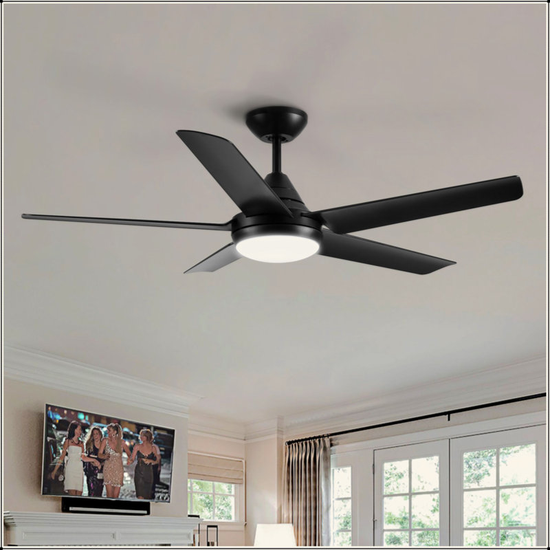 48" YUHAO Modern Contemporary LED Ceiling Fan With Remote Control