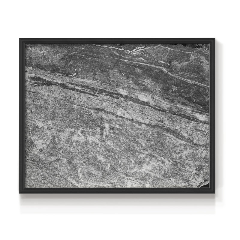 Found Textures III - Reproduction encadrée - Restickable, H 11 po x l 14 po, Noir, noir, noir, noir