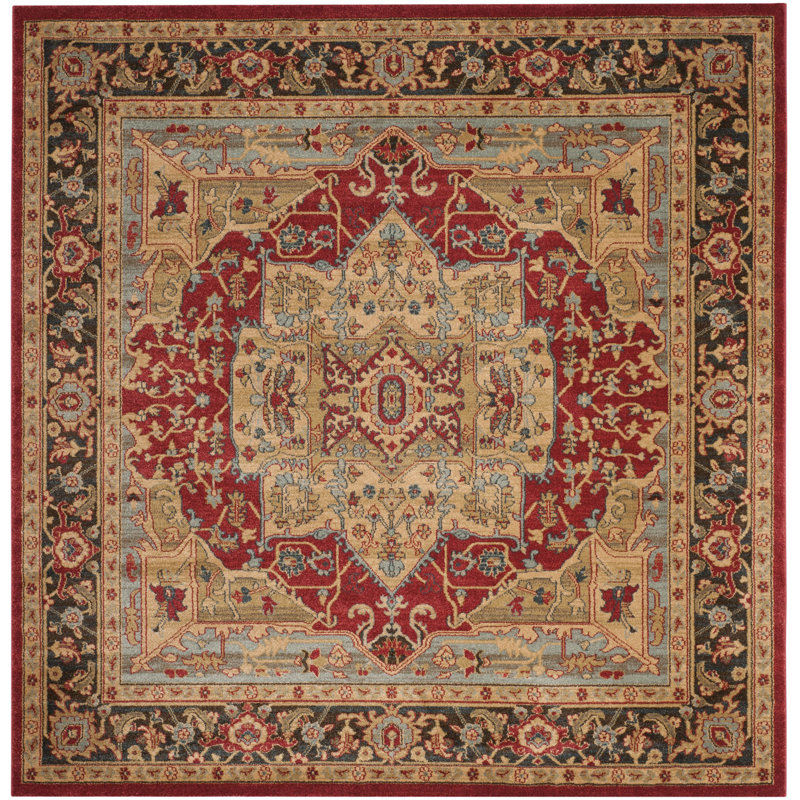 Pennypacker Performance Oriental Rug, Square 5'1"