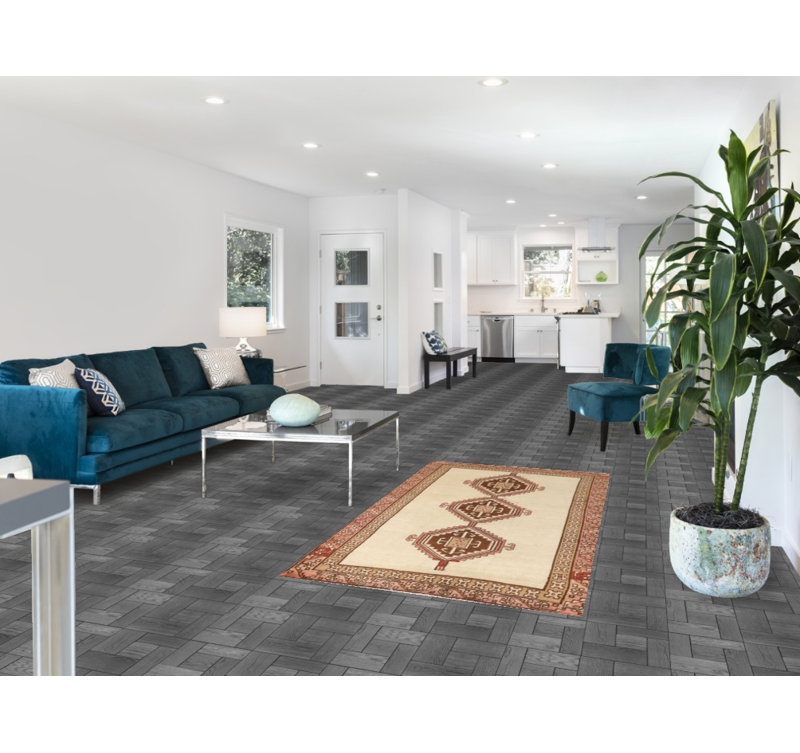 Tapis ivoire géométrique Gabbeh 3x6