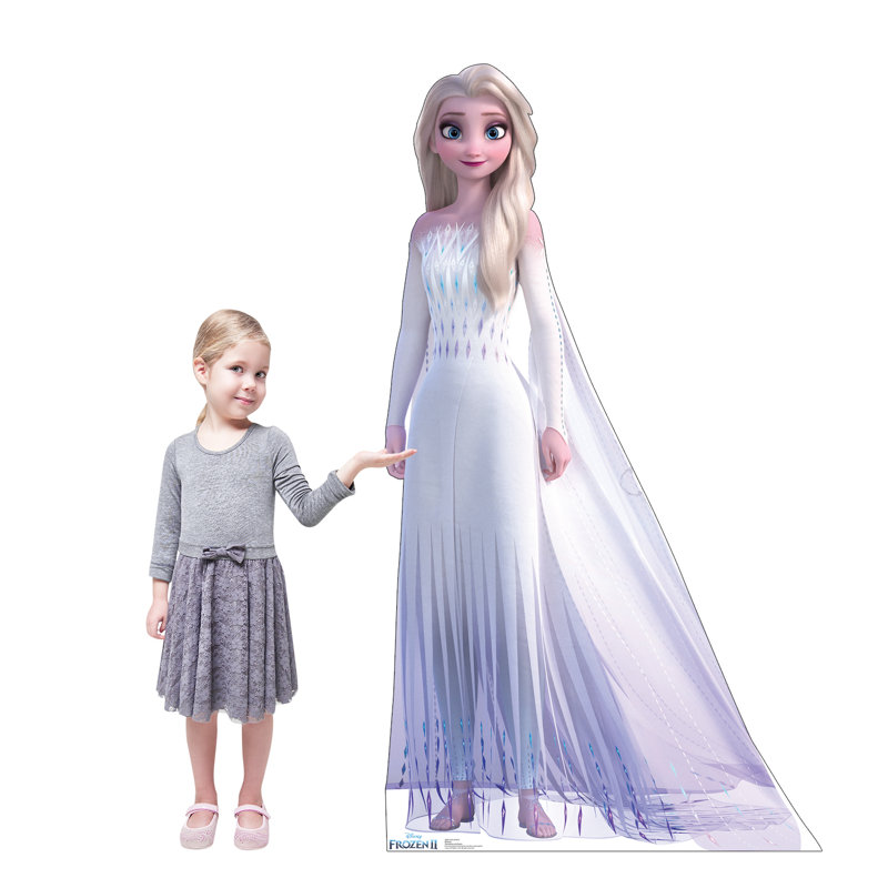 70'' White Gown Elsa Cardboard Standup