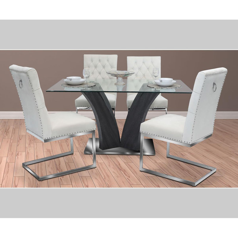 Ame Glass Top Dining Table