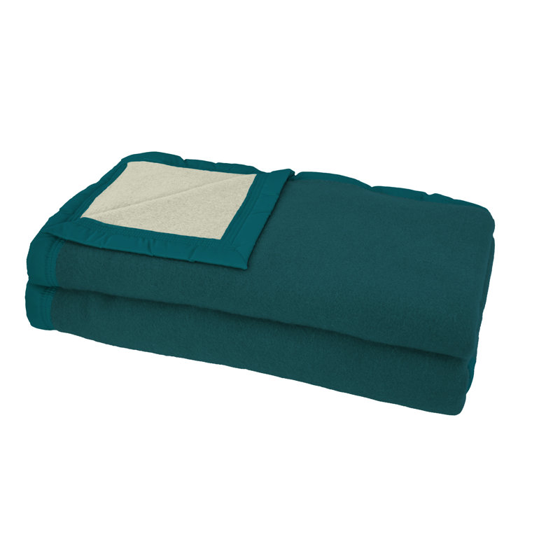 Laine Heavyweight Washable Wool Blanket, Queen, Teal