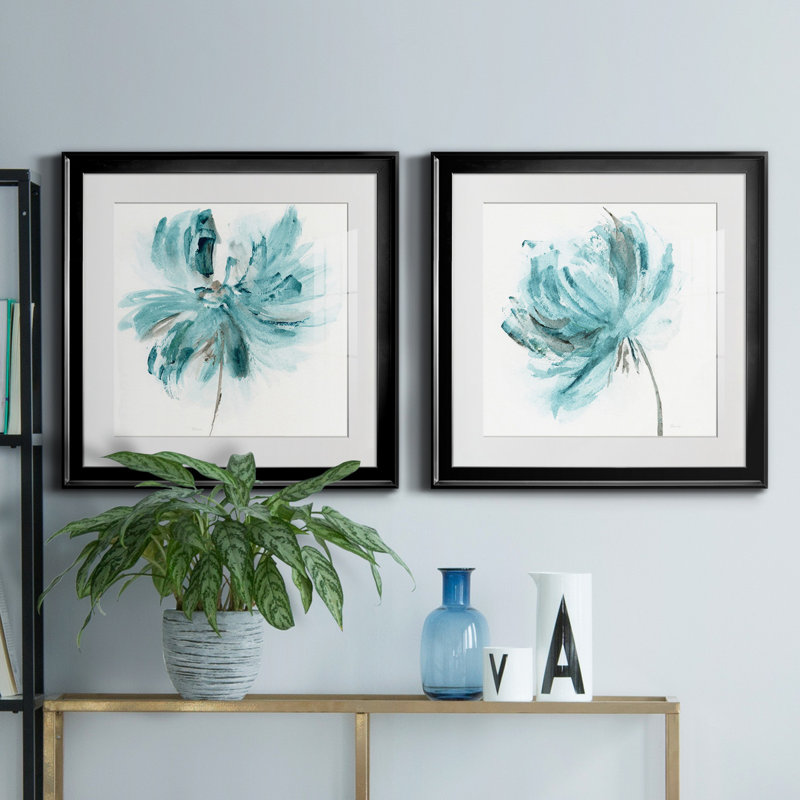 Blue Dance I - ensemble de 2 reproductions de cadres photo, H 30,5 po x l 61 po x P 1,5 po, Noir