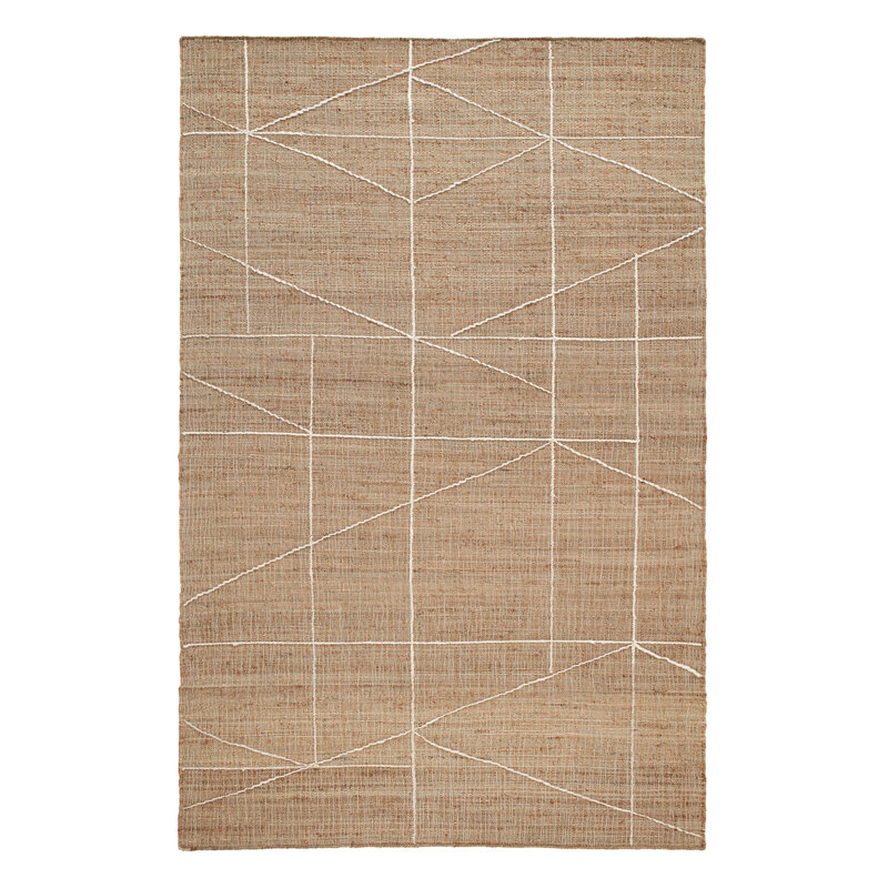 Judson Natural/Ivory Handwoven Jute Rug, Rectangle 5' x 8'