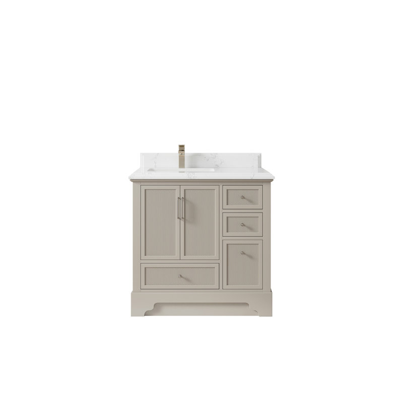 Alys 36'' Single Bathroom Vanity with Quartz Top, Empira