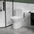17" Compliant Toilet, Dual Flush System 1.1/1.6 , Rimless Bowl, Soft Closing Seat, Gloss White, 12" Rough-In, Water Efficient Height Flush, Glossy