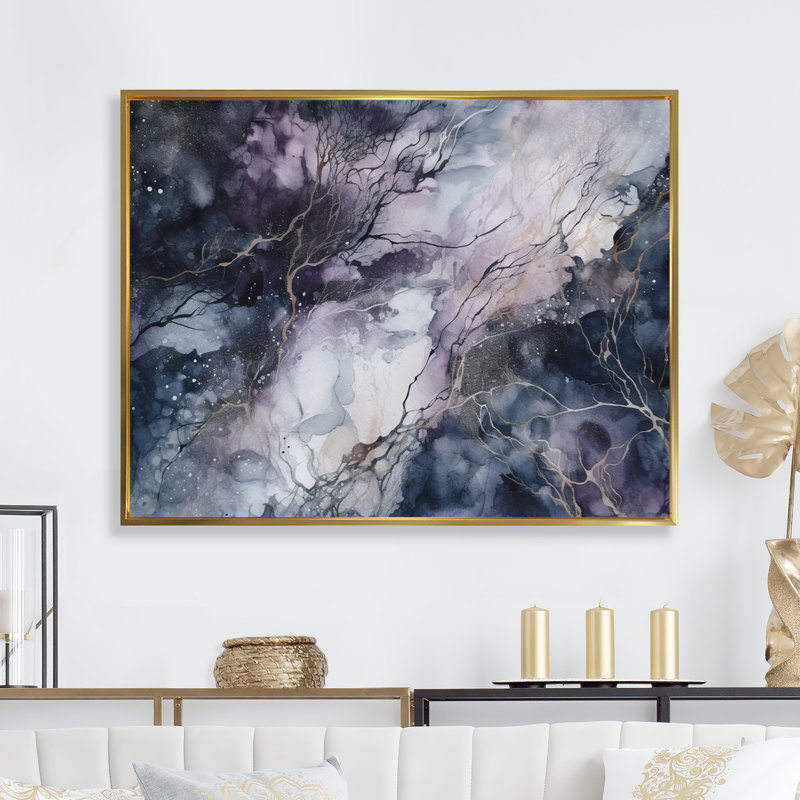 «Mauve et exploration de la langue de la peinture I», reproduction d'art sur toile, H 16 po x l 32 po x P 1 po