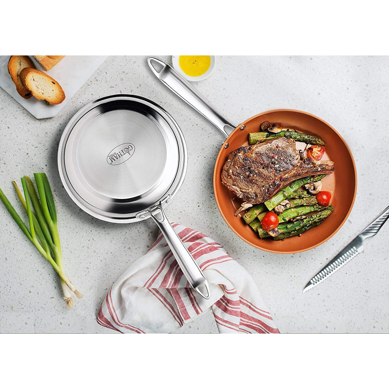 Gotham Steel 10'' and 11'' Nonstick Ceramic Fry Pan Set