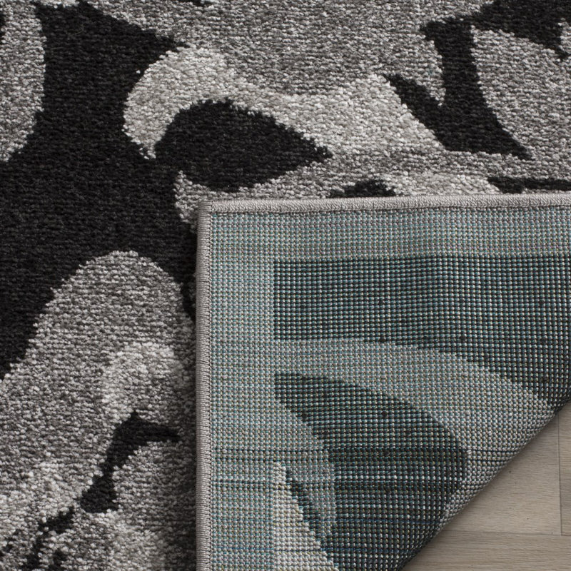 Tapis gris anthracite / gris clair Ammundsen, Rectangle 6 pi x 9 pi