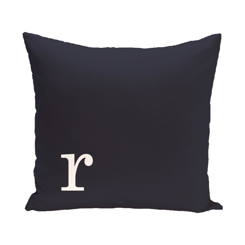 Housse et insert d'oreiller carré, H 20 po x l 20 po x P 2 po, Bleu marine et blanc, R