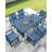 7 Pieces HDPE Outdoor Dining Set, Patio Dining Set With Umbrella Hole, All Weather Outdoor Dining Table Sets For 6, HDPE Patio Furniture Sets For Deck, Backyard, Lawn, And Poolside-867310049