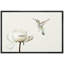 Animaux, colibri vole sur une fleur d'œillet blanc sur toile-93629115-93629116